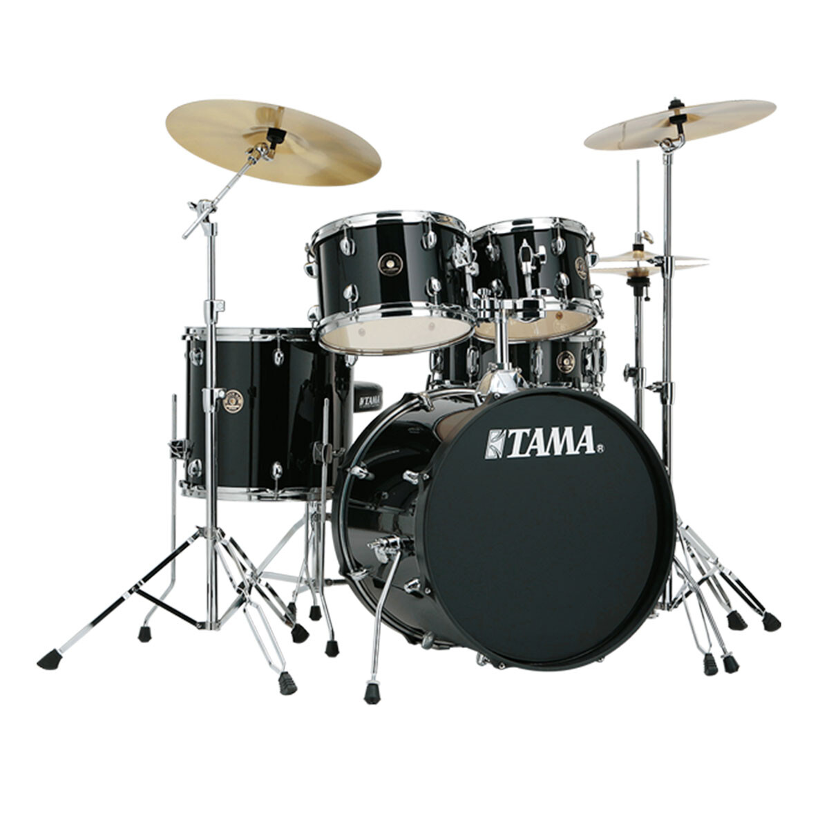 Batería Tama Rhythm Mate Rm52kh5cbk Black Con Hardware, Platillos Y Asiento 