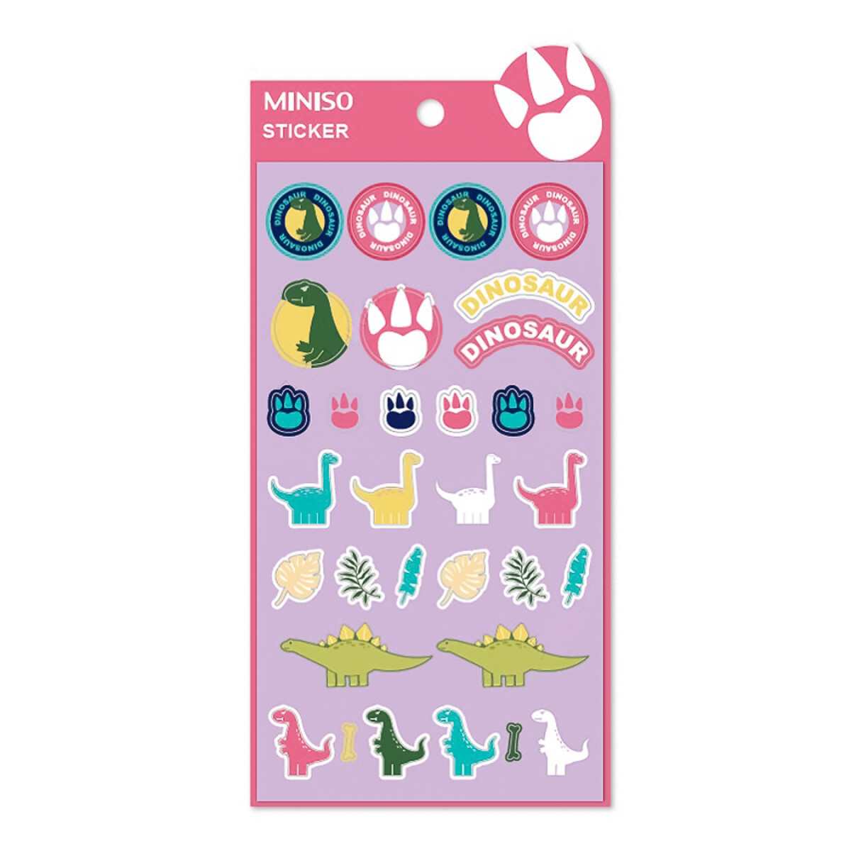Stickers dinosaurio - rosa 