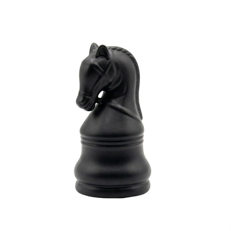 FIG CERAMICA AJEDREZ CABALLO NEGRO 8.5X16CM Unica