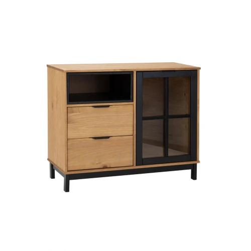 Aparador Bargueño Rack Living Comedor Madera - Denise Aparador Bargueño Rack Living Comedor Madera - Denise