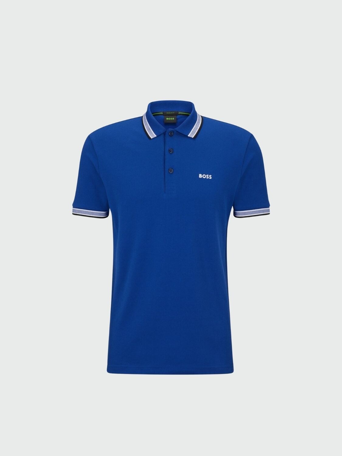BOSS -Remera polo de algodón, regular fit, PADDY Azul