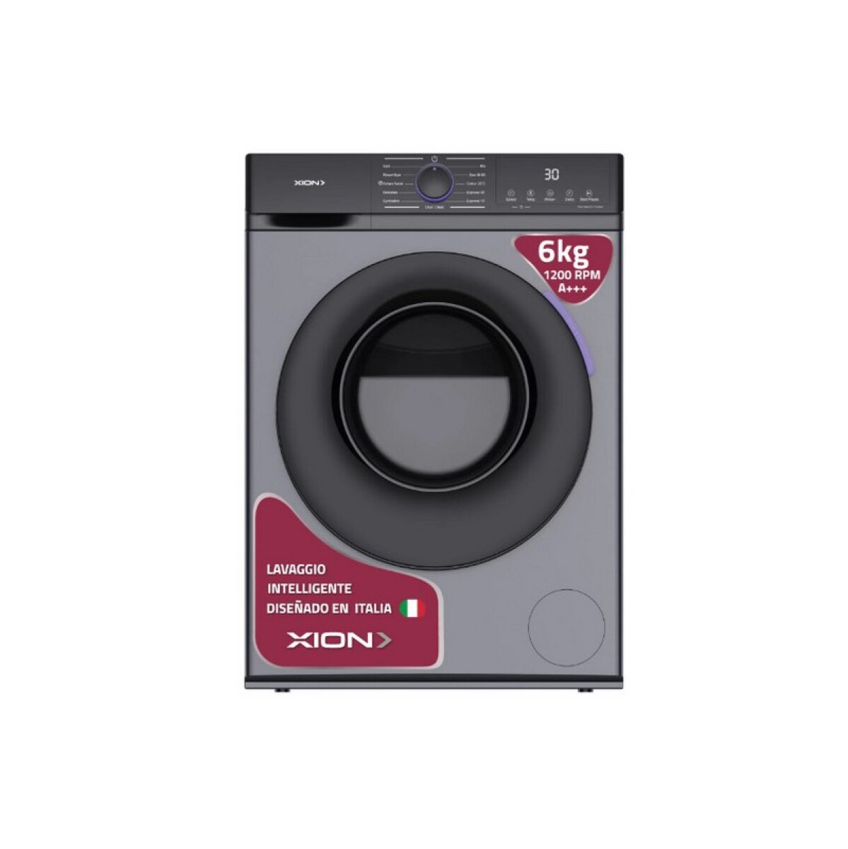 LAVARROPAS XION 6 KG CARGA FRONTAL 1200 RPM INVERTER. 