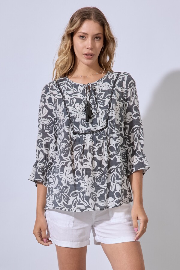 Blusa Garden GRIS/MULTI