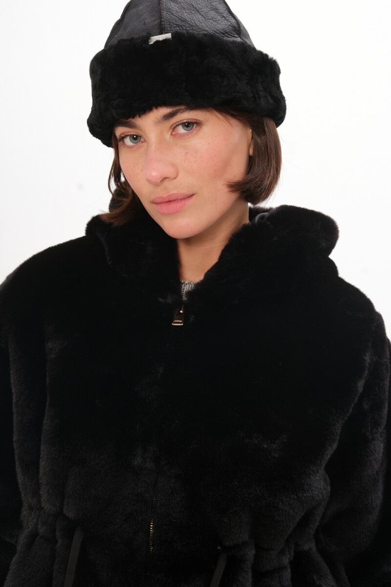 Gorro Leather Bean Negro