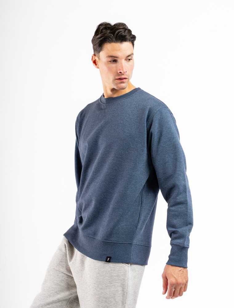 Buzo de Felpa Liso Sidney Azul Melange