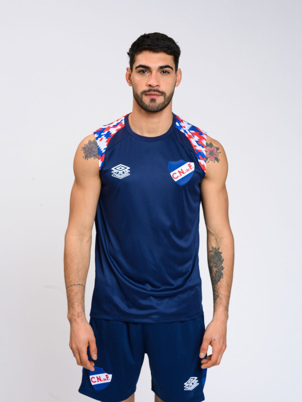 MUSCULOSA PRO TRAINING CAMO Nacional Hombre Azul Marino