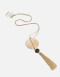 Collares Largos Collar Con Dije Ovalado - Dorado