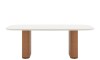 Mesa De Comedor Lintz - 184 - Linea Mónaco Blanco/Marrón