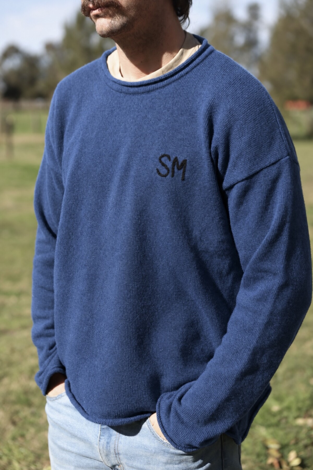 Wool Sweater Men Azul