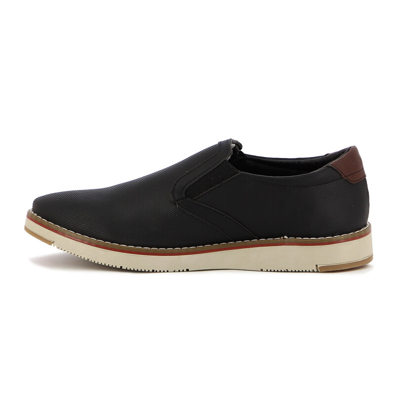 Country Zapato Hombre Casual C/elastico Negro-canela