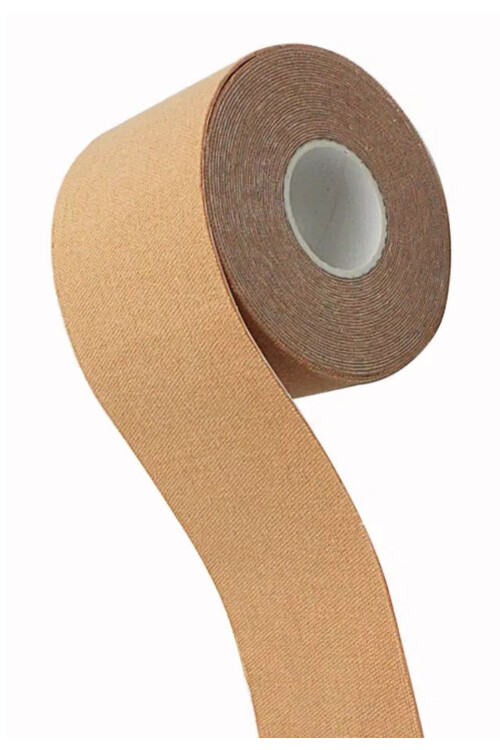 CINTA ALGODON CON ADHESIVO 5 METROS NATURAL