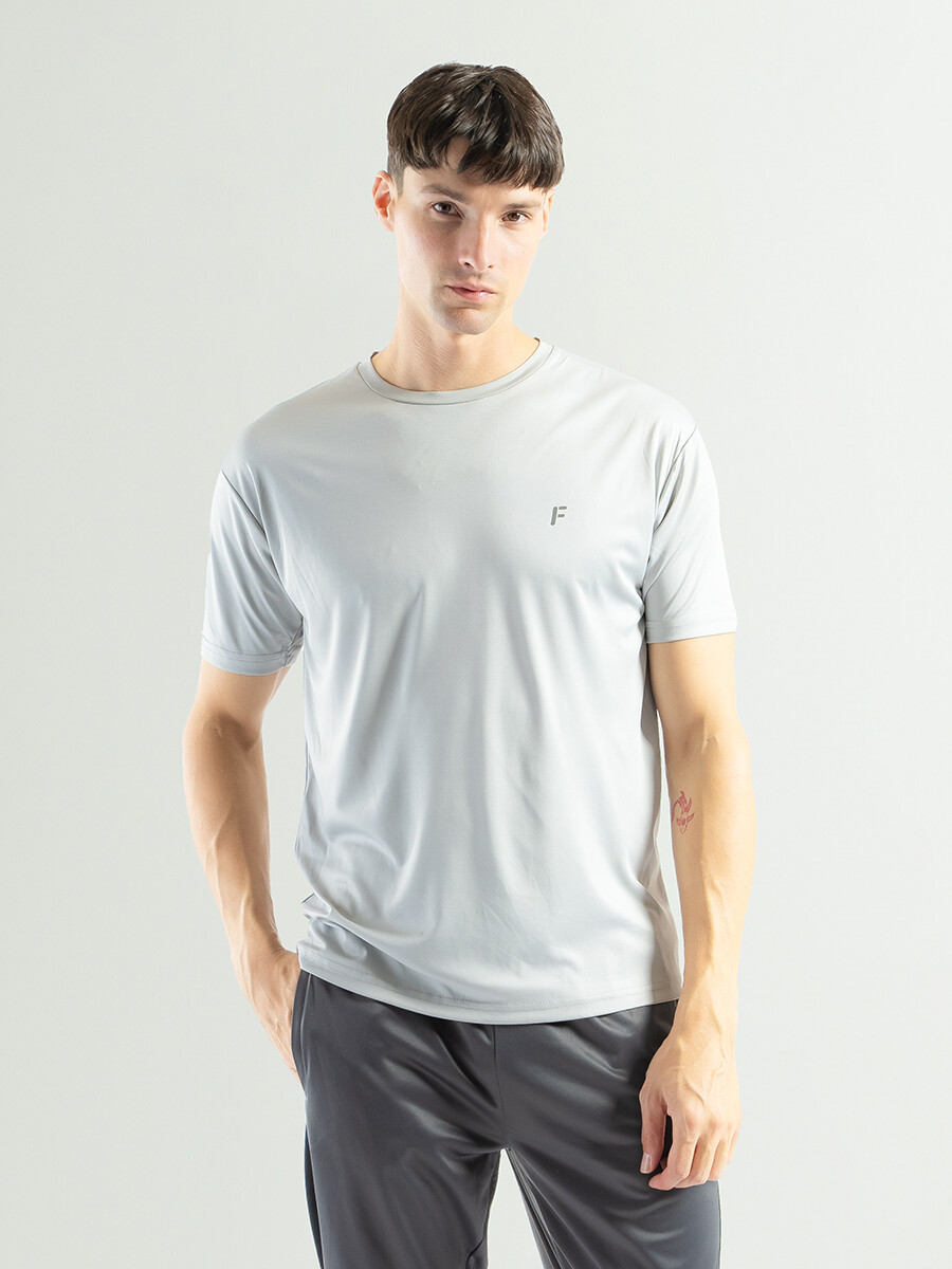 Remera Deportiva Dry Fit - Gris Claro 