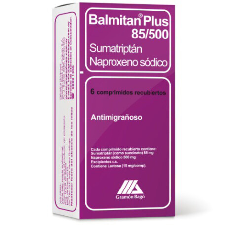 Balmitan Plus 85/500mg 6 Comprimidos Balmitan Plus 85/500mg 6 Comprimidos