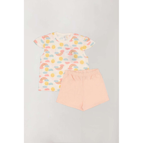 Pijama algodón rainbow Rosado