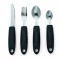 Set Cubiertos Adaptados Artritis, Temblor Manos Negro