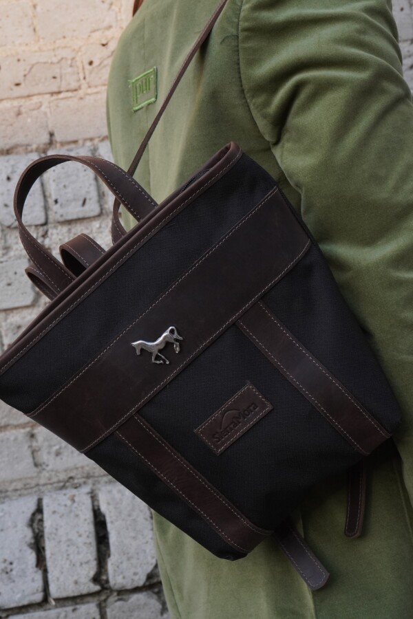 Mini Mustang Backpack Chocolate / Negro