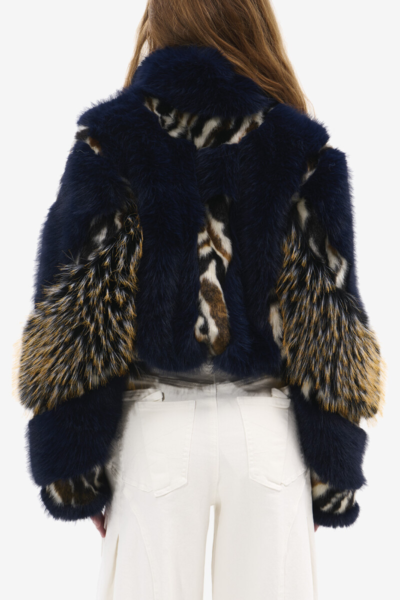 BOMBER FUR CHIARA Navy