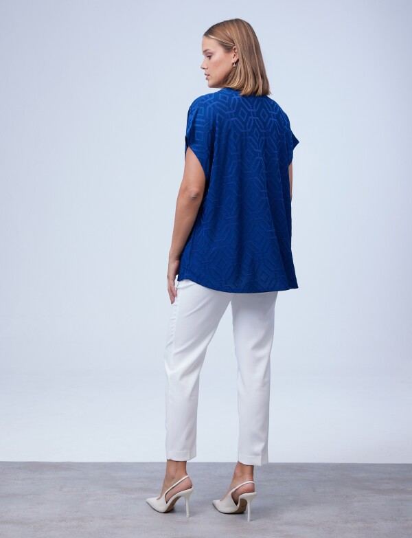 Blusa Labrada Oversize AZUL