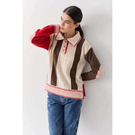 Pre Venta Buzo Olimpico Rojo, Crudo Y Rosa