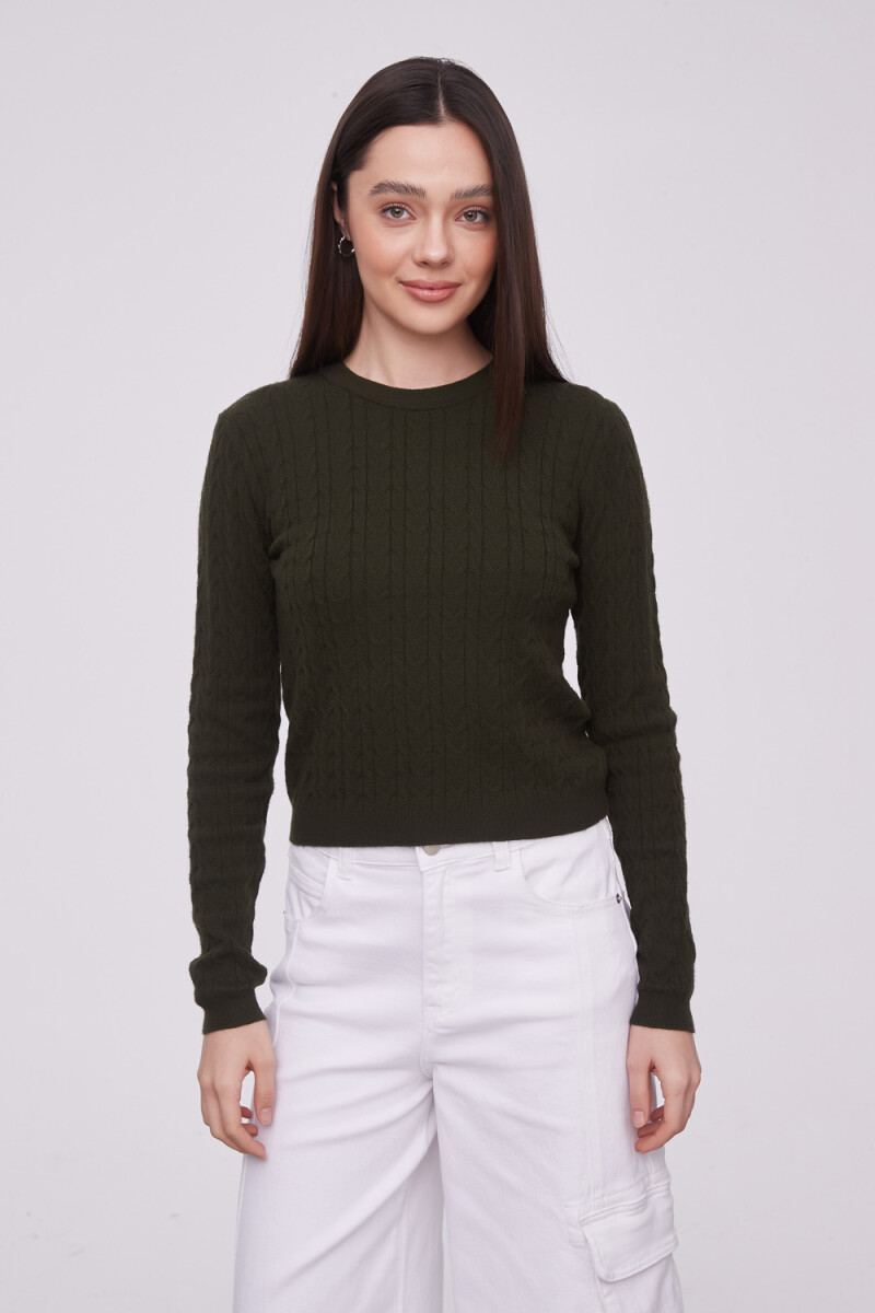 Sweater Barbi - Verde Oliva Oscuro 