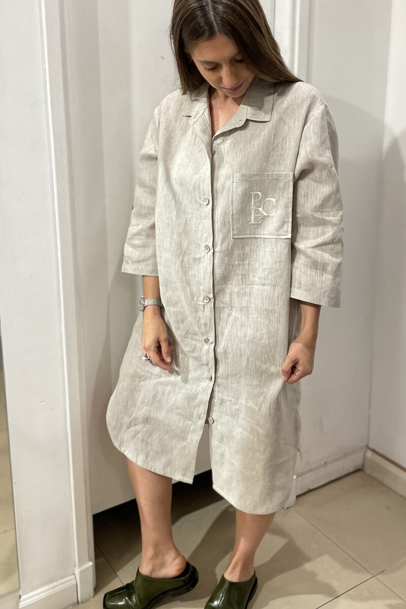 Vestido polonio Beige