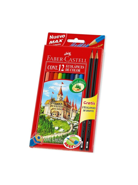 LAPICES COLORES LARGOS X12 CON KIT MULTICOLOR