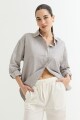 Camisa lisa rustica GRIS
