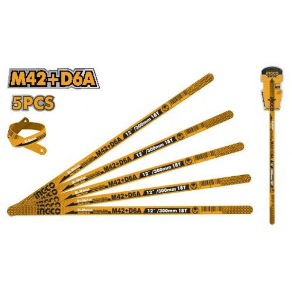 SET X 5 SIERRAS 12´´ 18 DIENTES INGCO HSBKT12185 SET X 5 SIERRAS 12´´ 18 DIENTES INGCO HSBKT12185