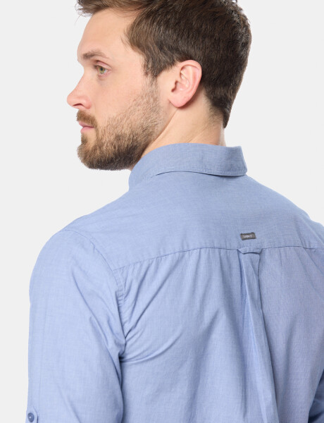CAMISA CUADROS DE ALGODÓN Azul