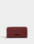 Ficheros Clasico Billetera Fichero Rectangular - Rojo Burdeaux