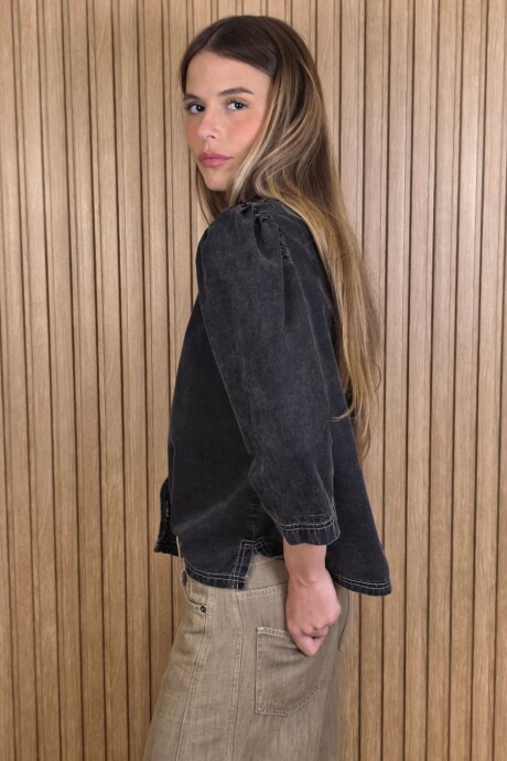 Camisa Carlita Denim Negro