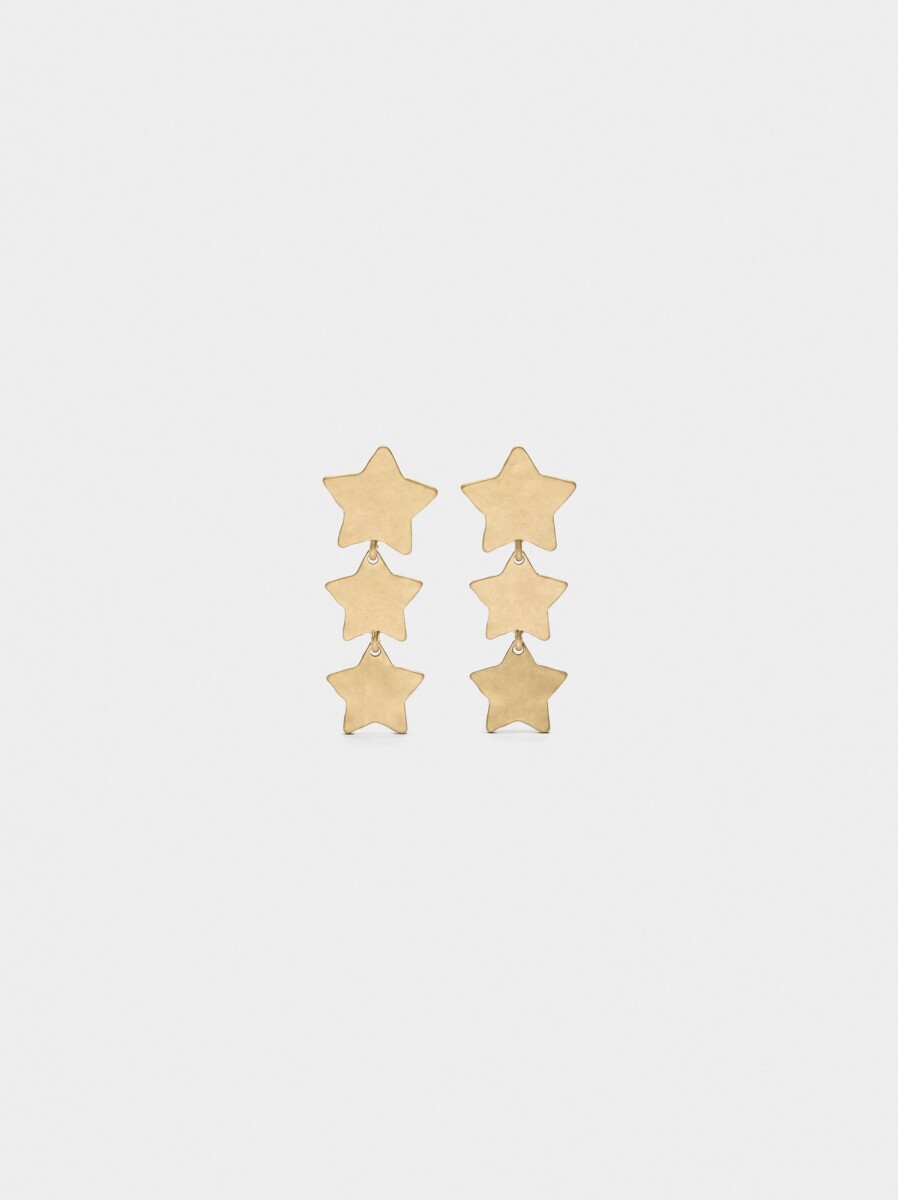 Pendientes Largos De Estrellas - dorado 
