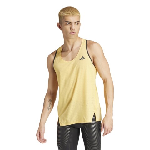 Musculosa Adidas Adizero Running Singlet Amarillo