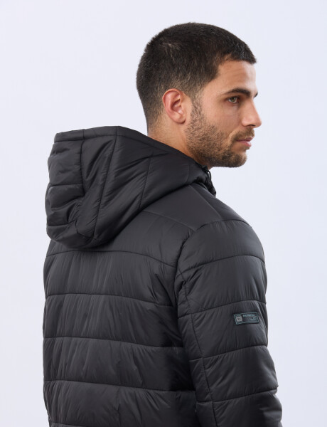 CAMPERA REVERSIBLE CAPITONEADA Negro