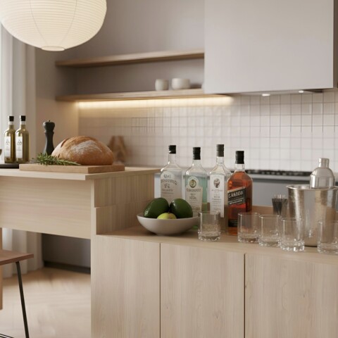 Combo de Cocina de Barra Desayunador y Aparador Bargueño de Arrime Combo de Cocina de Barra Desayunador y Aparador Bargueño de Arrime