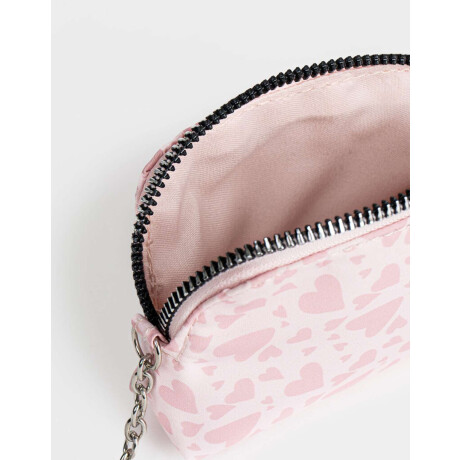 Monedero Cuerina Estampado Rosa Viejo