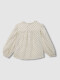 Blusa De Plumeti Con Detalles Blanco Optico