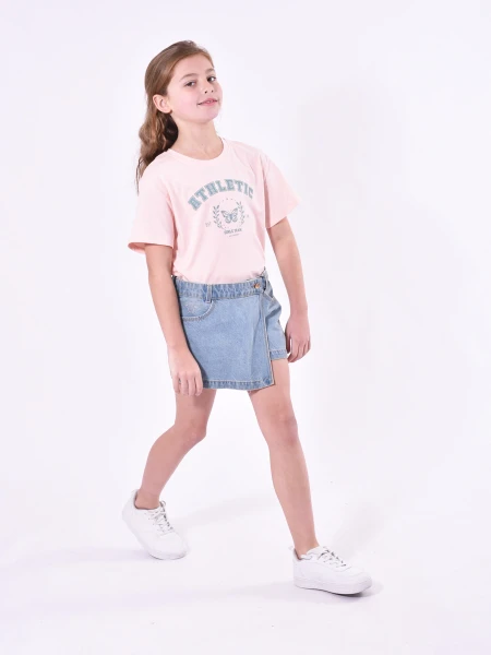 SHORT POLLERA POLA CELESTE