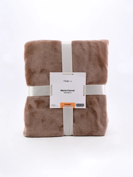 MANTA FLANNEL LISA 2 PLAZAS CAMEL