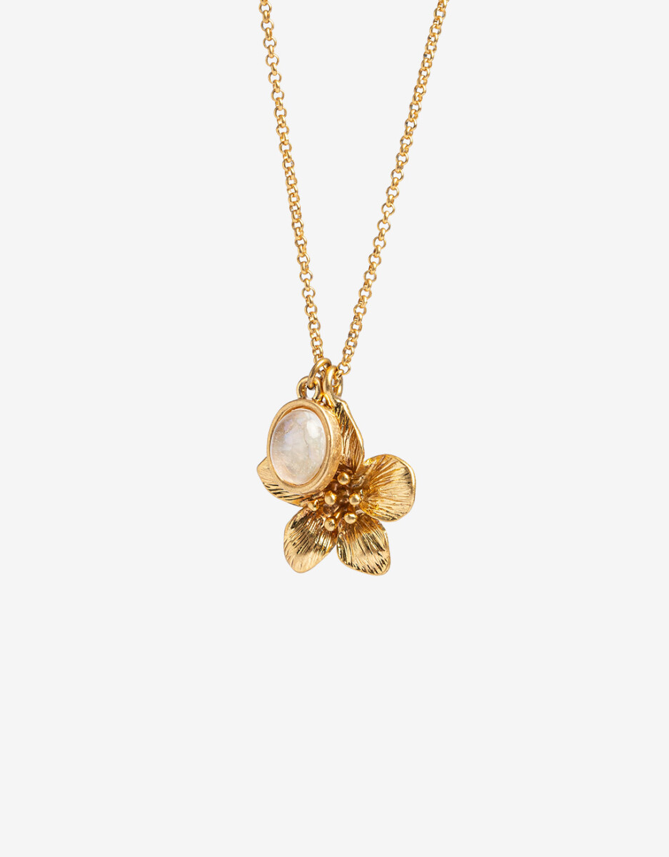 Cadena Corta Con Dije Flor 