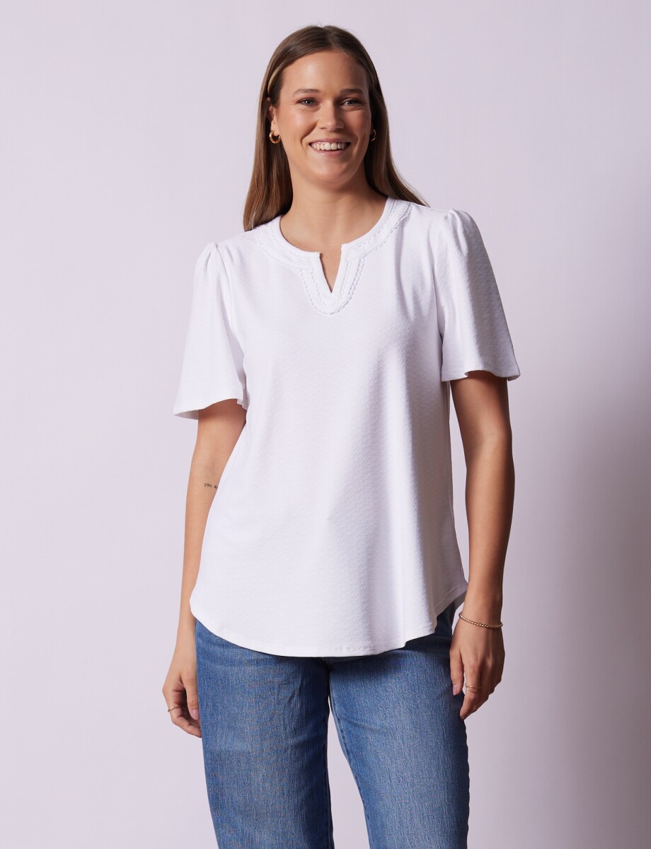 Blusa Piqué - Blanco 