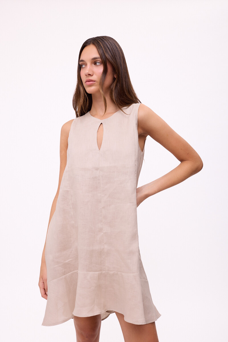 VESTIDO POLK Beige