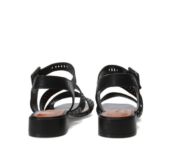 Sandalias de Mujer Bottero Cuero Calado Negro