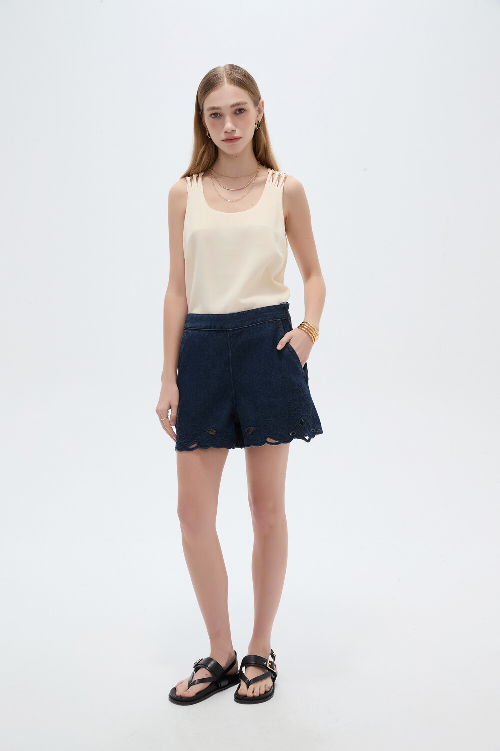 Short Varnel Azul Indigo