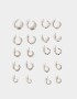 Aros Argollas Set Metal Aros Argollas Sets - Plateado