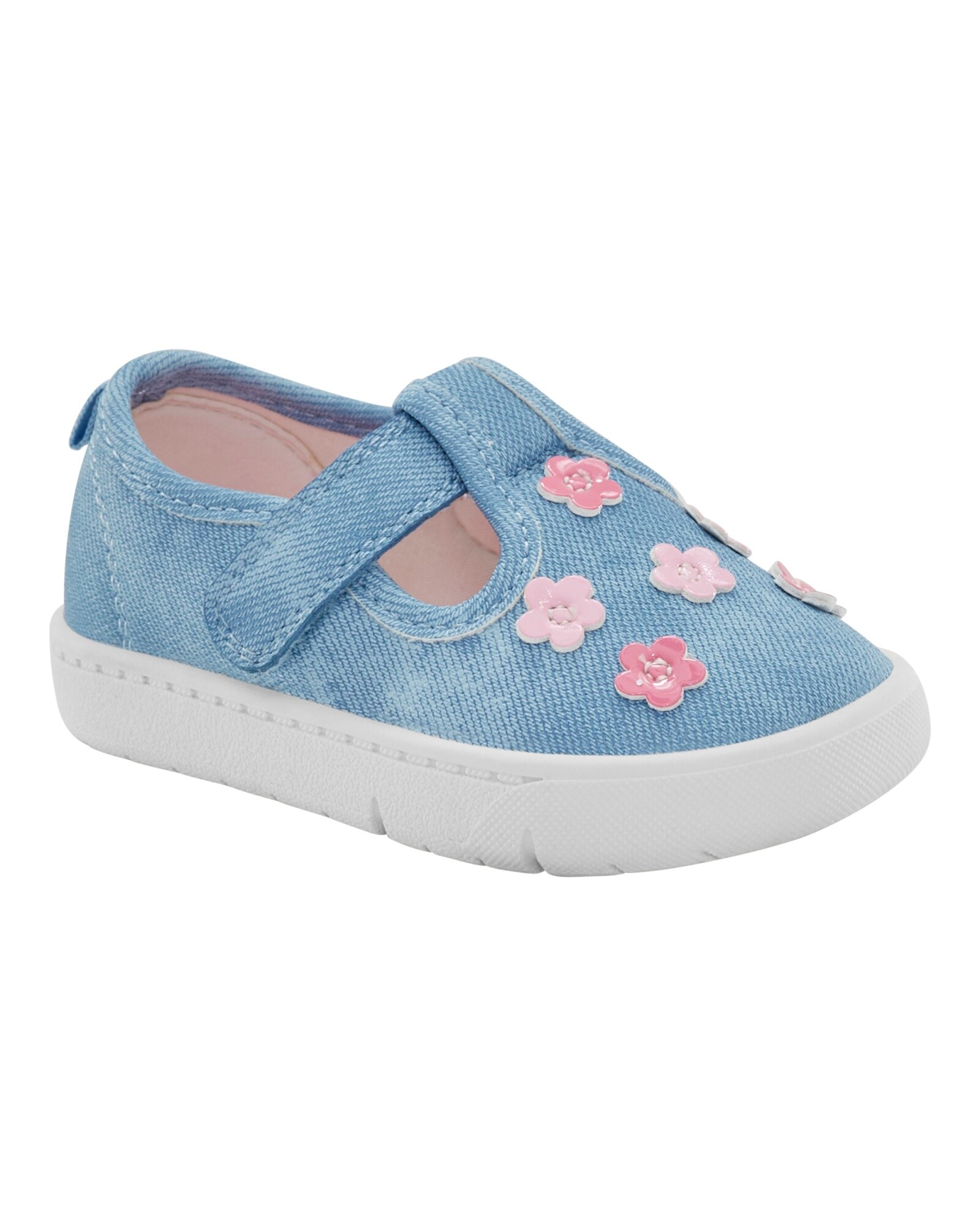 Championes denim, diseño floral Sin color