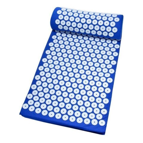 Colchoneta Mat + Almohada Acupuntura Masajeador Relajación Color Variante Azul
