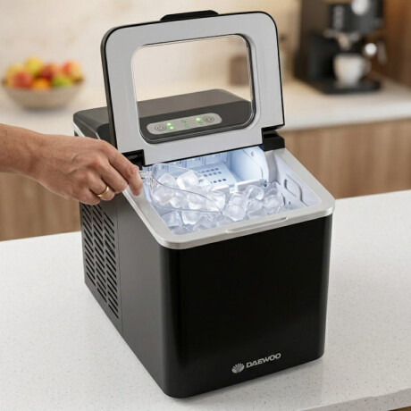 Fábrica de hielo Daewoo | Hasta 12kg por dia | Color negro Fábrica de hielo Daewoo | Hasta 12kg por dia | Color negro