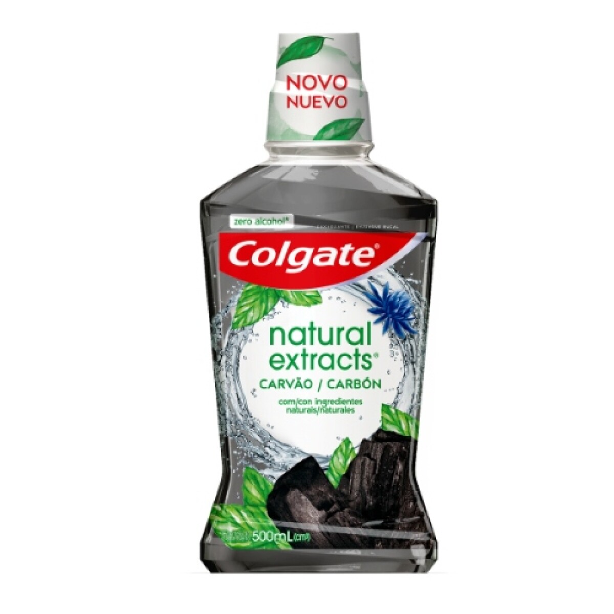 Colgate Enjuague Bucal Natural Carbón 500 ml | Protección y Frescura Bucal