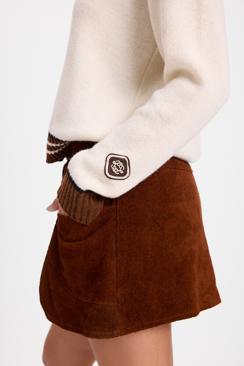 Mini Leather Capas Marron